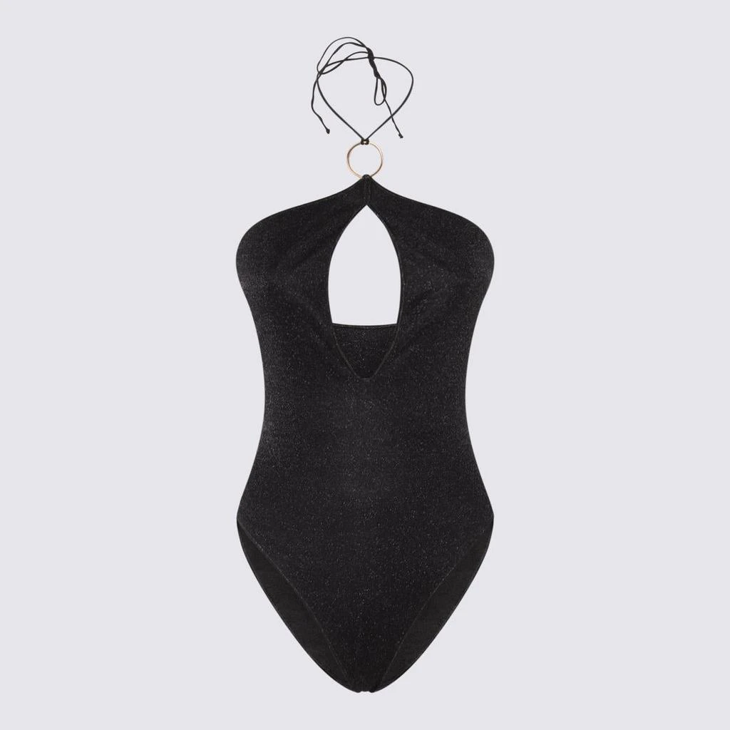 商品OSÉREE|OSÉREE BLACK LUMIERE RING MAILLOT ONE PIECE SWIMWEAR,价格¥1425,第1张图片