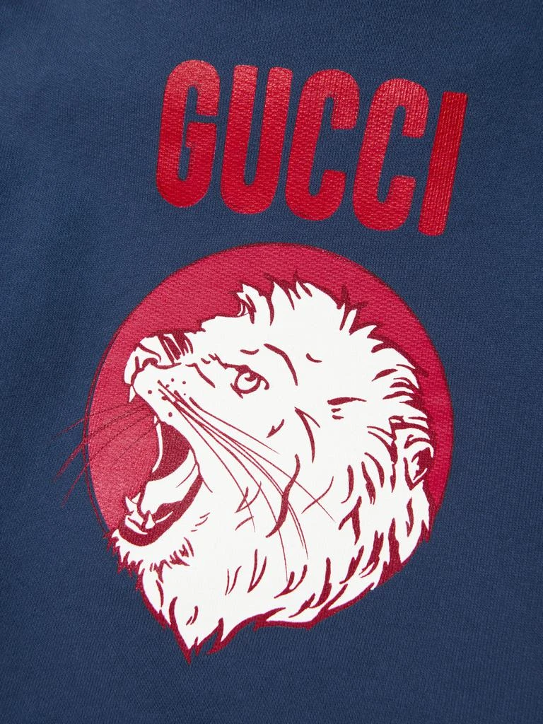 商品Gucci|Baby Boys Lion Hoodie in Blue,价格¥1204,第3张图片详细描述