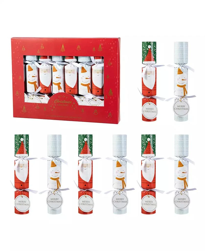 商品Glitzhome|8PK 1.50''D X 10.00''H Christmas Santa Snowman Party Cracker with Gift Contents,价格¥123,第1张图片