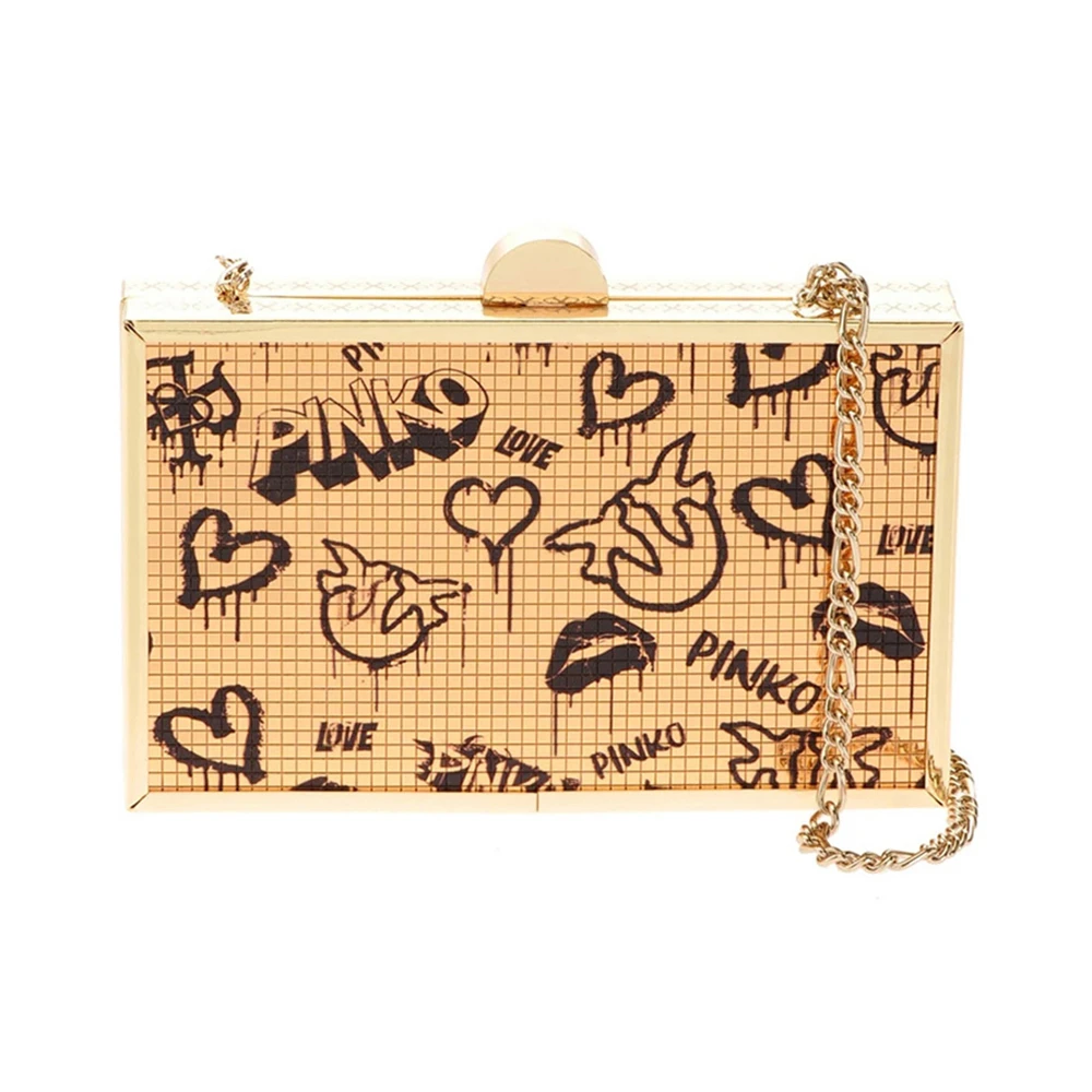 商品PINKO|PINKO 女士印花聚乙烯手拿包 1P21XT-Y6PCHZ2,价格¥666,第1张图片