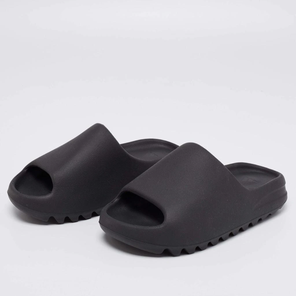 商品YEEZY|Yeezy x Adidas Black Rubber Onyx Flat Slides Size 38 ,价格¥1957,第2张图片详细描述