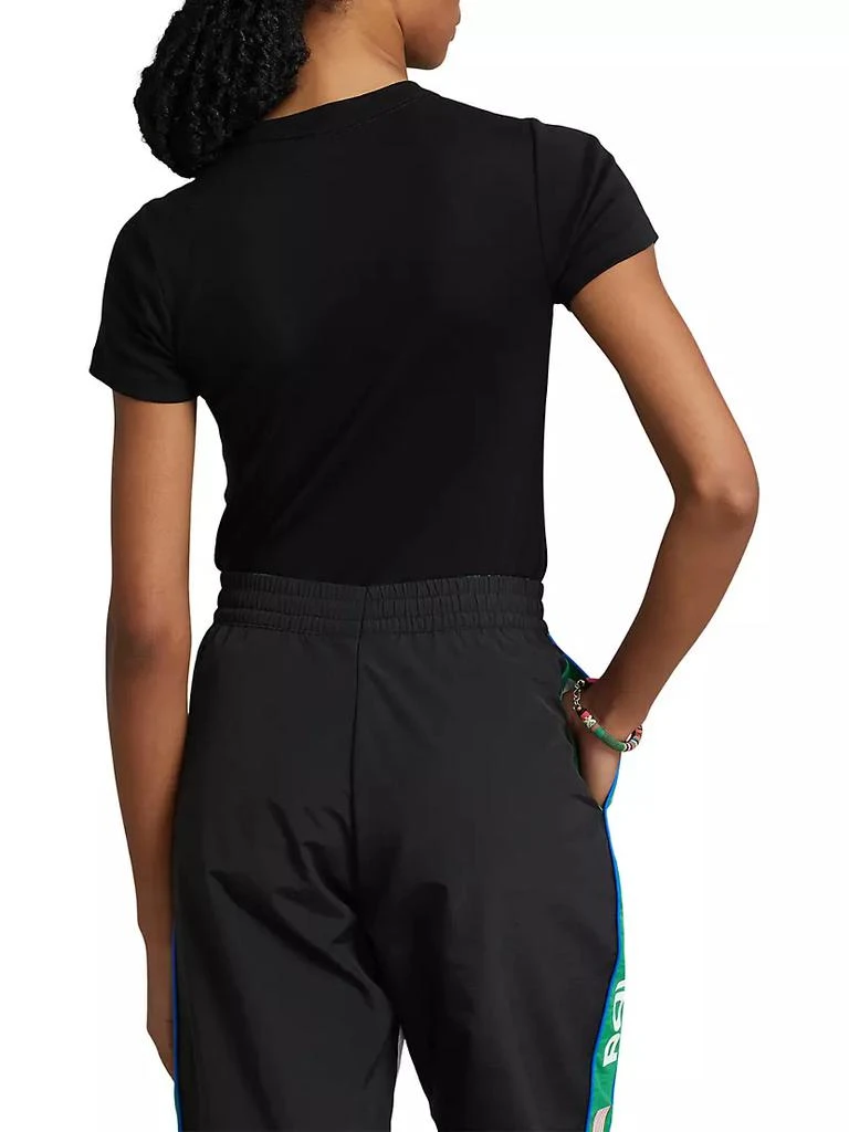 商品Ralph Lauren|Rib-Knit Crewneck T-Shirt,价格¥651,第4张图片详细描述