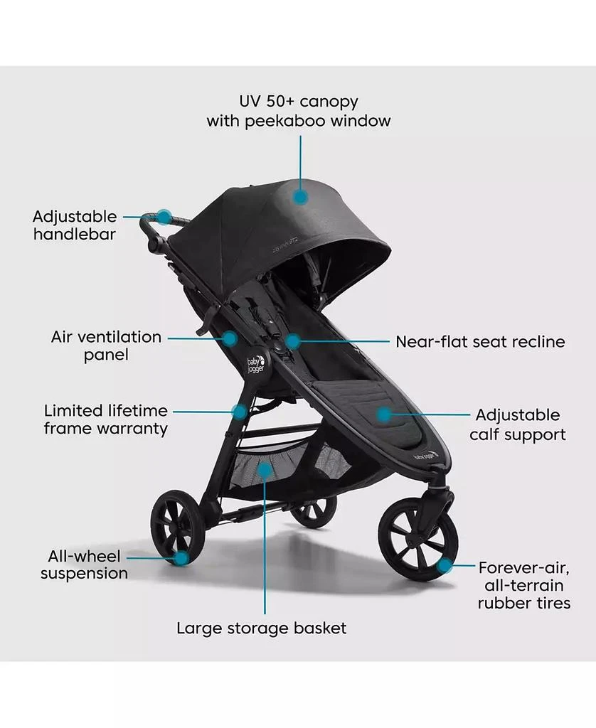 商品Baby Jogger|Baby City Mini GT2 + City GO 2 Travel System,价格¥5381,第5张图片详细描述