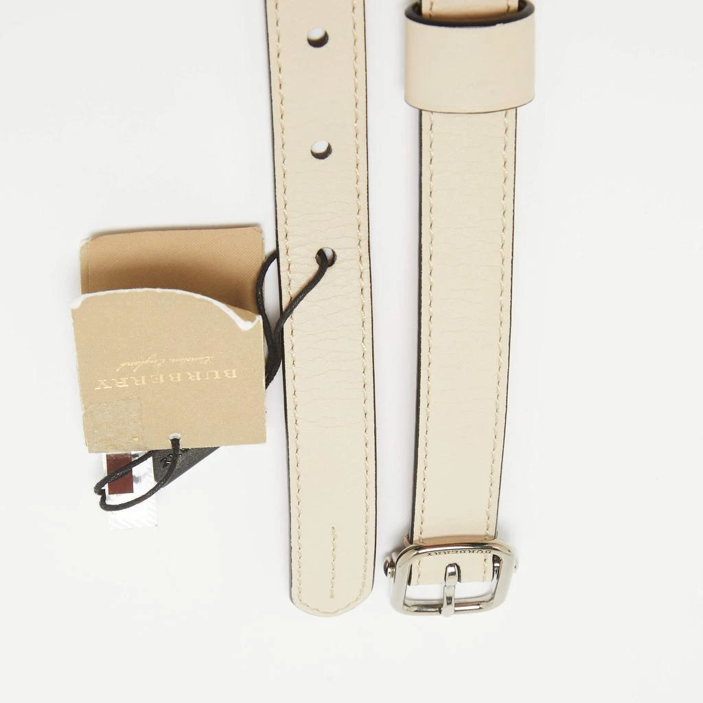 商品Burberry|Burberry Off White Leather Crystals Dover Slim Buckle Belt 85CM,价格¥3171,第2张图片详细描述
