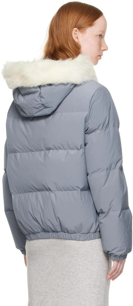 商品Yves Salomon|SSENSE Exclusive Blue Short Down Jacket,价格¥3140,第3张图片详�细描述