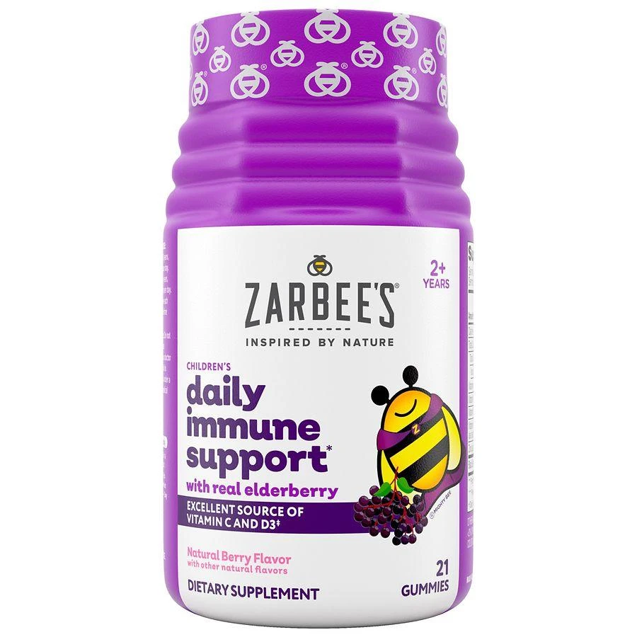 商品ZarBee's Naturals|Kids Daily Immune Support Gummies with Elderberry Natural Berry,价格¥93,第1张图片