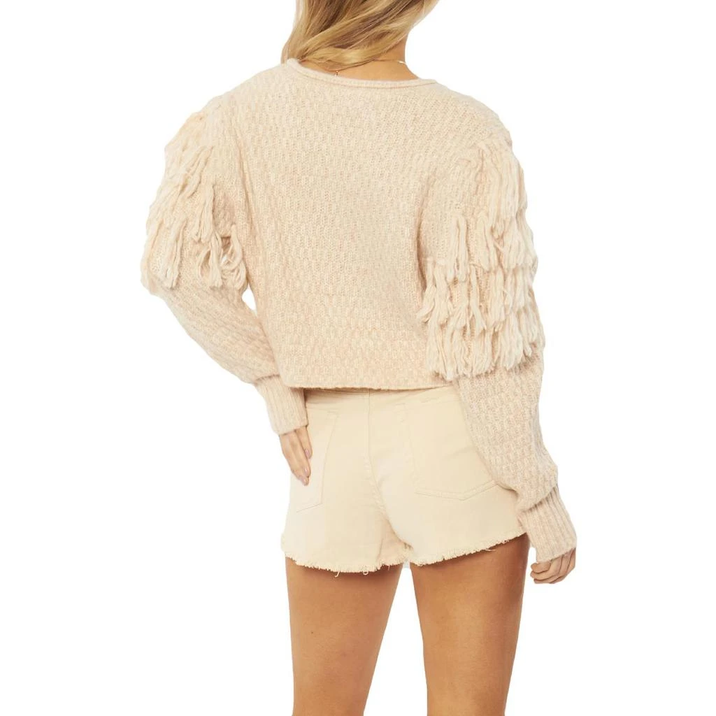 商品AMUSE SOCIETY|Amuse Society Womens Rocha Fringe Knit Crewneck Sweater,价格¥99,第2张图片详细描述