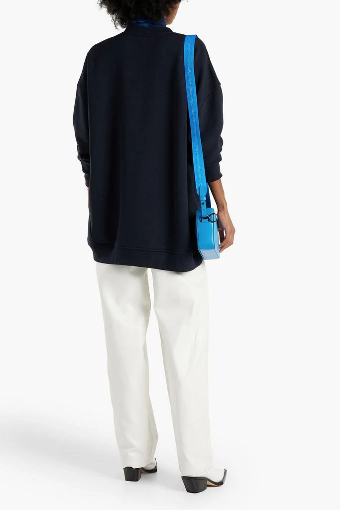商品Ganni|Embroidered cotton-blend fleece sweatshirt,价格¥617,第3张图片详细描述