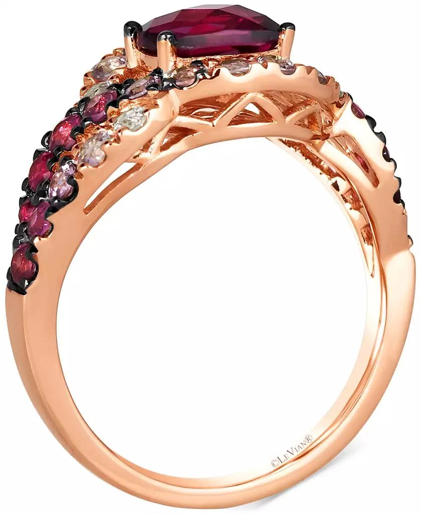 商品Le Vian|Ombré® Raspberry Rhodolite (1 ct. t.w.), Strawberry Ombré (1 ct. t.w.) & White Sapphire (1/6 ct. t.w.) Twist Ring in 14k Rose Gold,价格¥8900,第3张图片详细描述