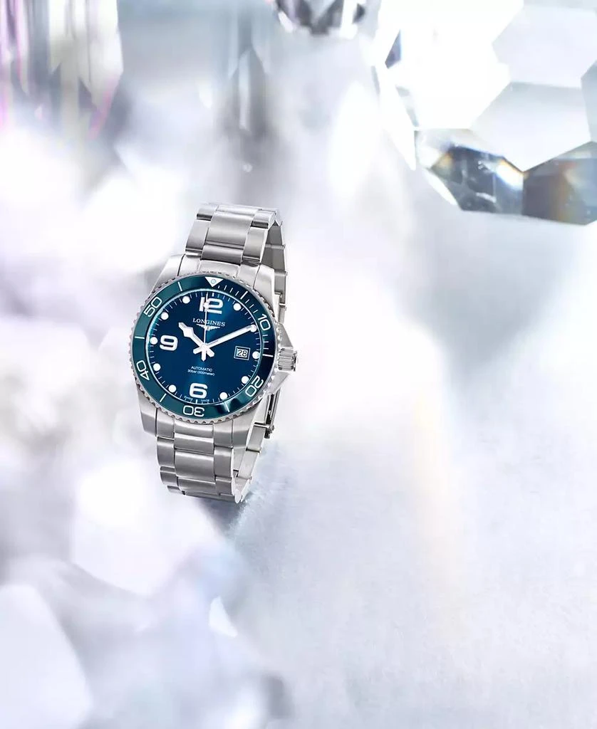 商品Longines|Men's Swiss Automatic HydroConquest Stainless Steel & Ceramic Diver Watch 41mm,价格¥13440,第5张图片详细描述