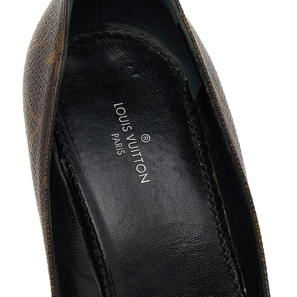 Louis Vuitton Brown/Black Monogram Canvas and Patent Leather Cap Toe Fetish Pumps Size 36 商品