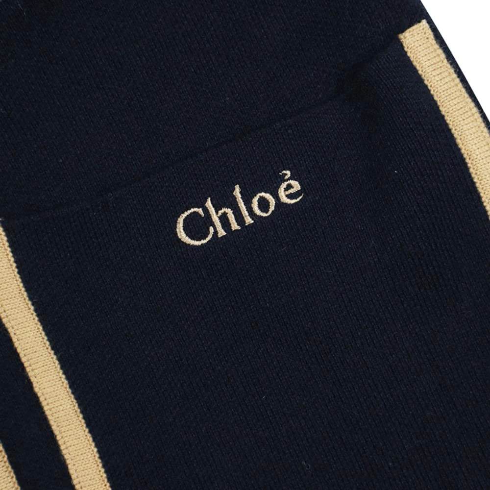 商品Chloé|Navy & Beige Knitted Hooded Jacket,价格¥1288,第2张图片详细描述