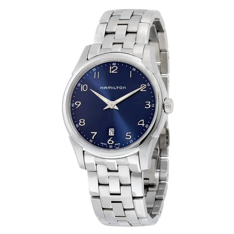 商品Hamilton|Jazzmaster Thinline Blue Dial Men's Watch H38511143,价格¥2952,第1张图片