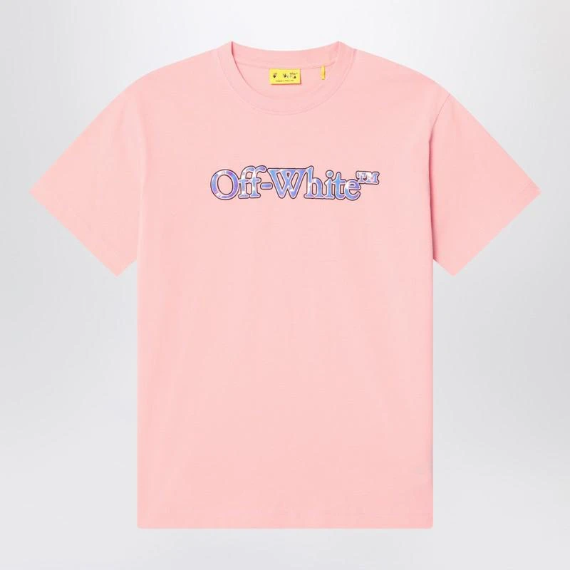商品Off-White|Pink T-shirt with logo print,价格¥1032,第1张图片