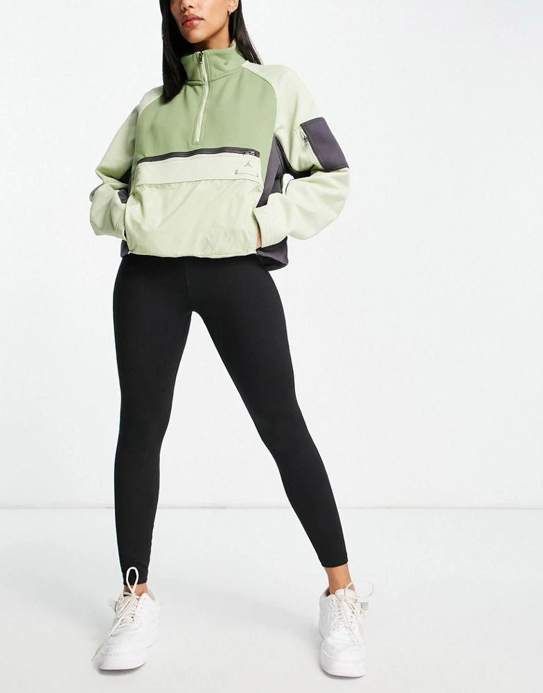 商品Jordan|Jordan 23E fleece quarter zip sweatshirt in green mix,价格¥479,第4张图片详细描述