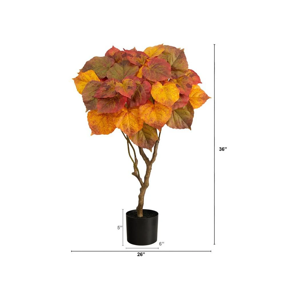 商品NEARLY NATURAL|Autumn Umbrella Ficus Tree, 3',价格¥1689,第2张图片详细描述