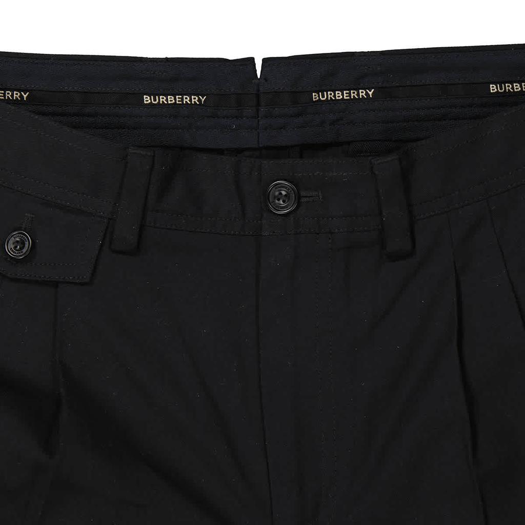 Black Icon Stripe Detail Cotton Twill Tailored Shorts商品第3张图片规格展示