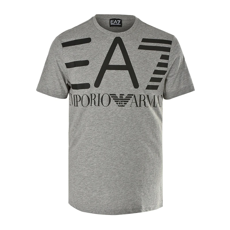 商品Emporio Armani|EMPORIO ARMANI 灰色男士T恤 3GPT06-J02Z-3905,价格¥380,第1张图片