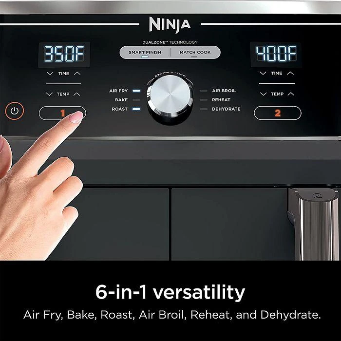 商品Ninja|Foodi XL 2 Basket Air Fryer,价格¥1717,第2张图片详细描述