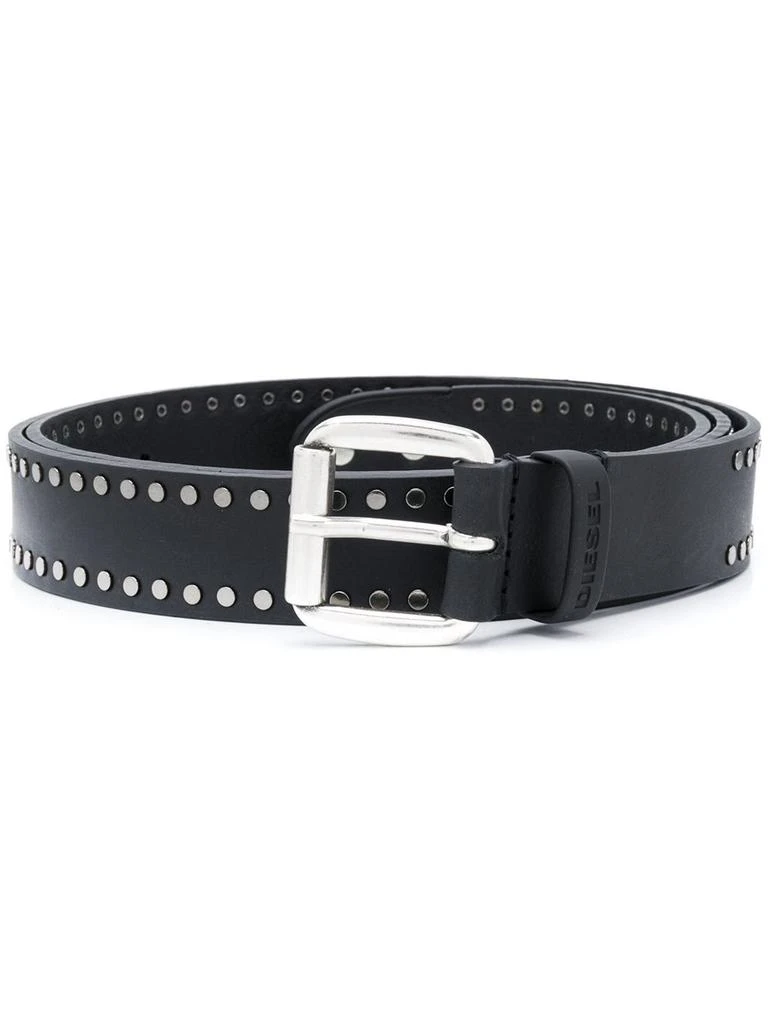 商品Diesel|Diesel Womens Black Leather Belt,价格¥1621,第1张图片