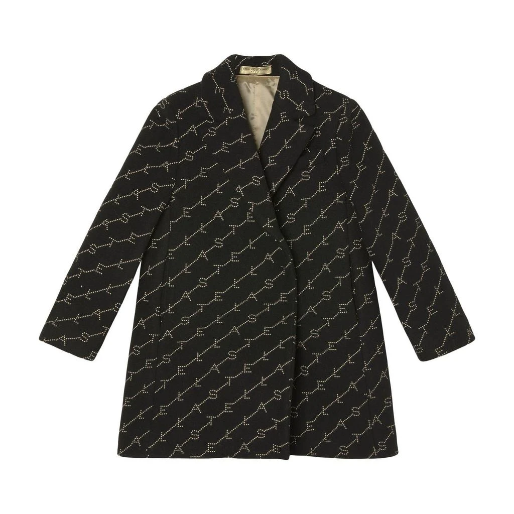 商品Stella McCartney|Stella McCartney Kids Allover Logo Printed Single-breasted Coat,价格¥3978,第1张图片