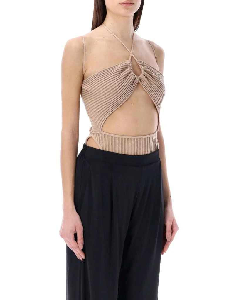 商品ANDREĀDAMO|Ribbed Knit Sleeveless Bodysuit With Cut,价格¥1881,第2张图片详细描述