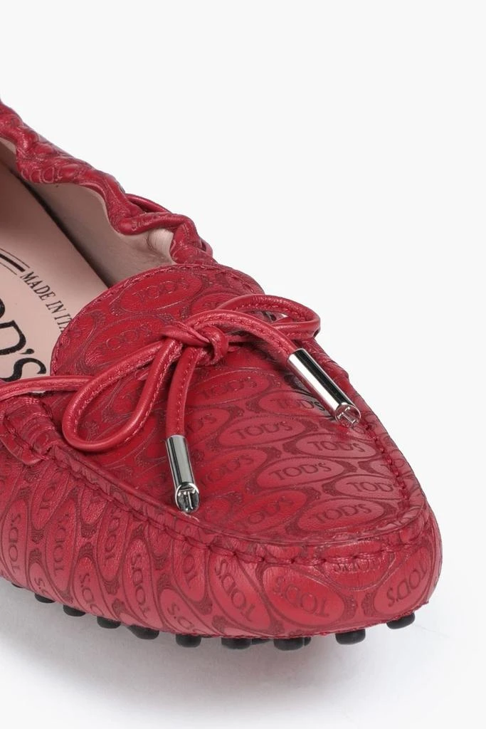 商品Tod's|+ Alber Elbaz Heaven Laccetto logo-embossed leather loafers,价格¥1456-¥2424,第4张图片详细描述