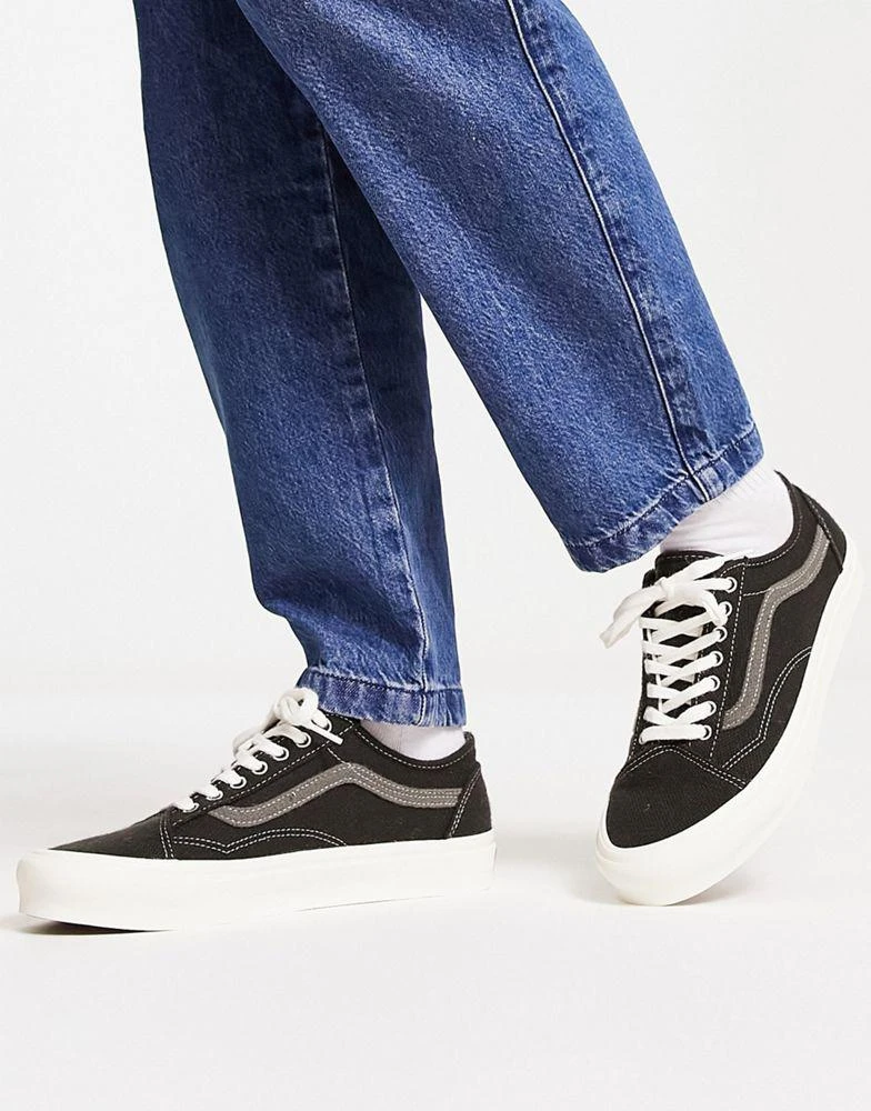 商品Vans|Vans Old Skool tapered trainers in charcoal,价格¥349,第4张图片详细描述