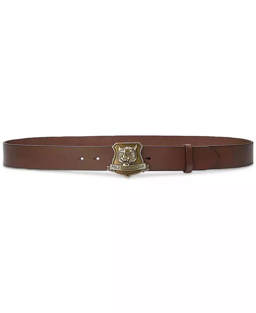 商品Ralph Lauren|Men's Tiger-Buckle Leather Belt,价格¥494,第1张图片