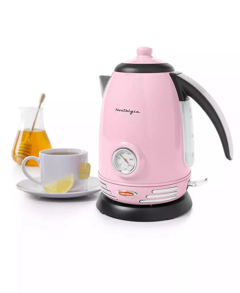 商品Nostalgia|Retro 1.7 Liter Stainless Steel Electric Water Kettle with Strix Thermostat,价格¥532,第2张图片详细描述