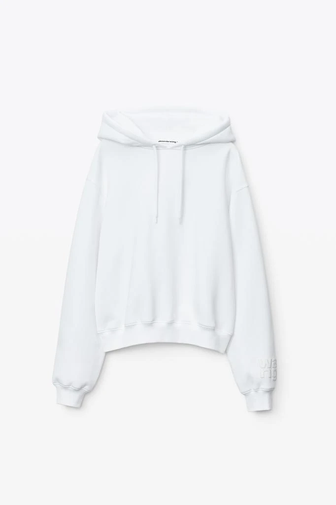 商品Alexander Wang|PUFF LOGO HOODIE IN STRUCTURED TERRY,价格¥1490,第3张图片详细描述