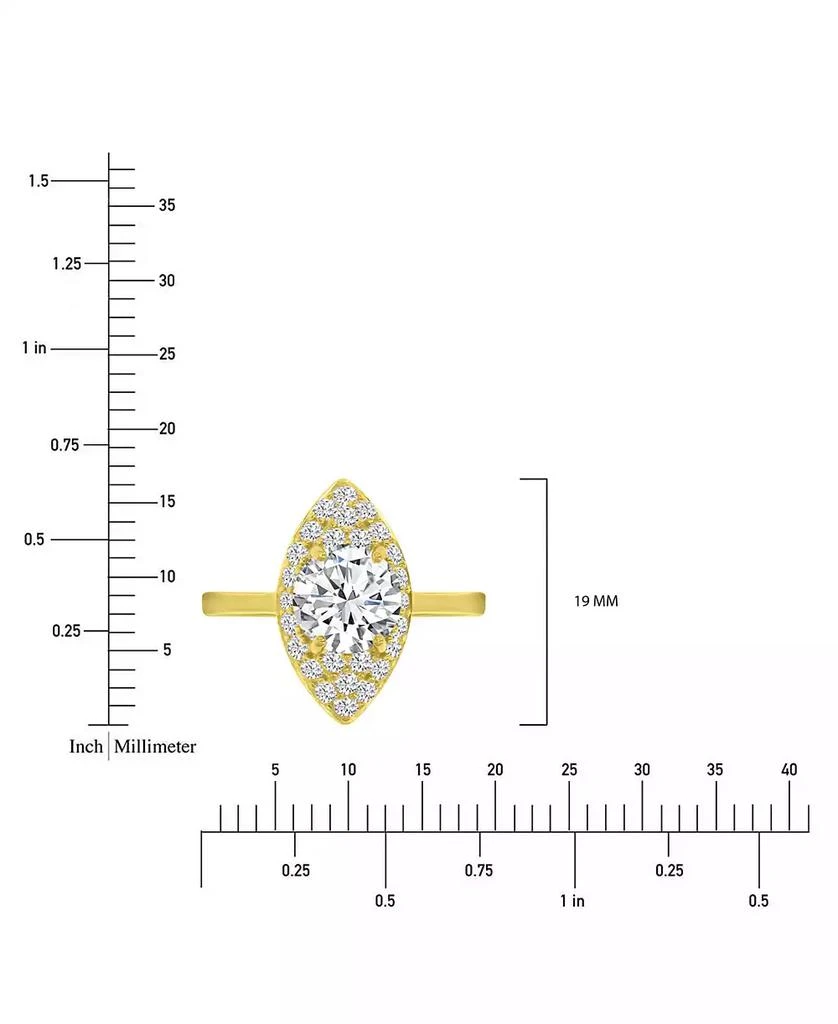 商品Macy's|Cubic Zirconia Marquise Ring (4-3/8 ct. t.w.) in 14k Gold over Sterling Silver,价格¥148,第4张图片详细描述