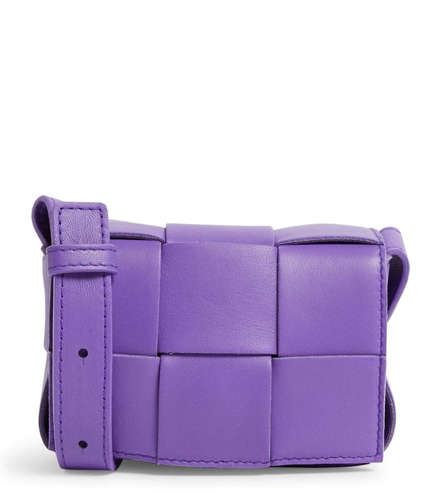 商品Bottega Veneta|Mini Leather Cassette Cross-Body Bag,价格¥10350,第1张图片