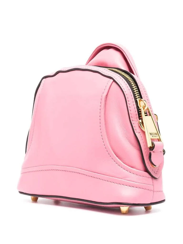 商品Moschino|Pink Ladies Biker Jacket-style Leather Crossbody Bag,价格¥2870,第2张图片详细描述