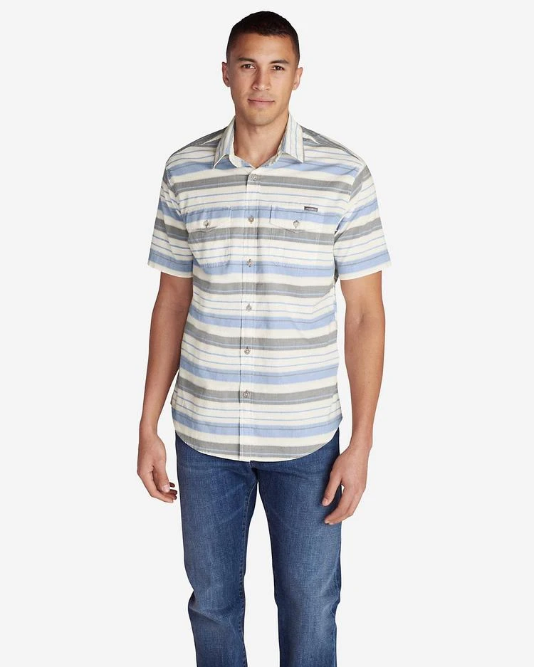 商品Eddie Bauer|Men's Vashon Short-Sleeve Shirt - Stripe,价格¥187-¥261,第3张图片详细描述