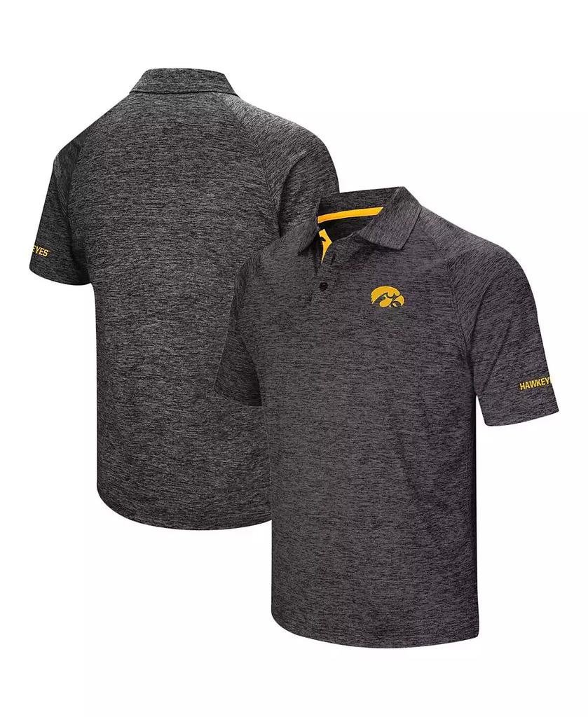 Polo noir pour homme Iowa Hawkeyes, grandes tailles, style Down Swing image 2