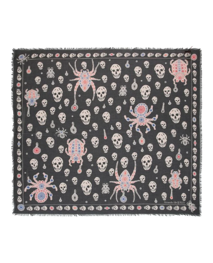 商品Alexander McQueen|Jewelled Bug Skull Scarf,价格¥1407,第1张图片