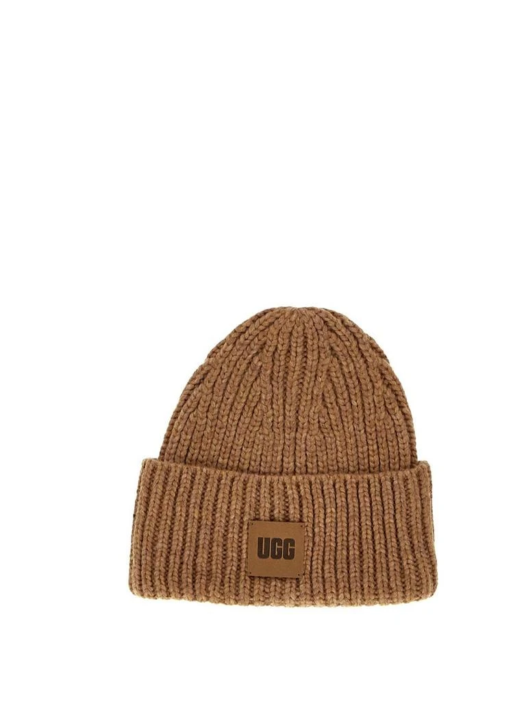 商品UGG|Chunky Ribbed Beanie with Logo,价格¥440,第1张图片