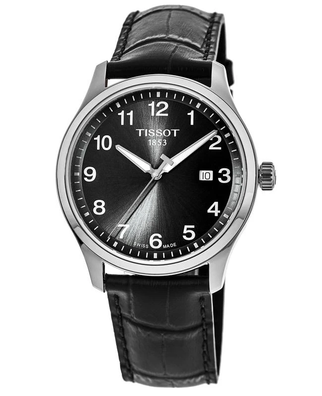 商品Tissot|Tissot Classic XL Black Dial Leather Strap Men's Watch T116.410.16.057.00,价格¥1824,第1张图片