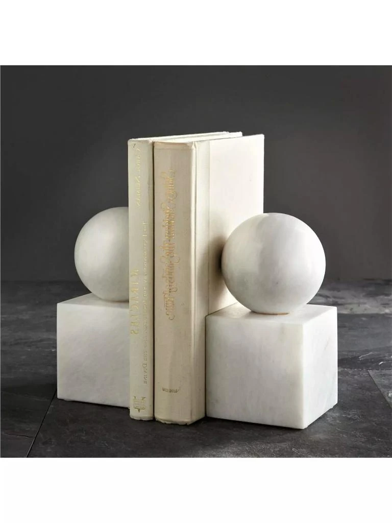 商品Marble Crafter|Apollo Marble Honed Ball-On-Cube 2-Piece Bookend Set,价格¥1574,第2张图片详细描述