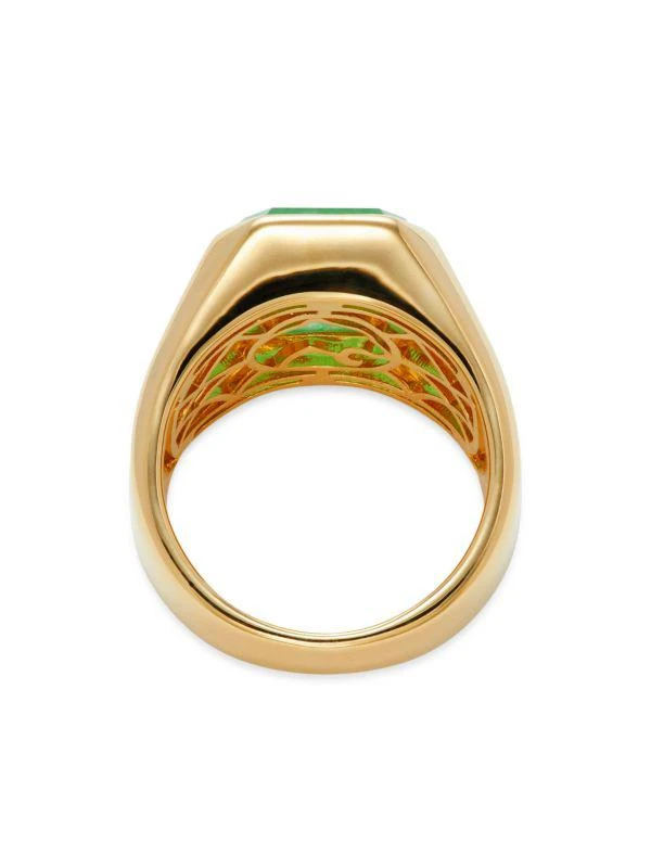 商品Effy|14K Goldplated Sterling Silver & 8.30 TCW Jade Ring,价格¥1162,第3张图片详细描述