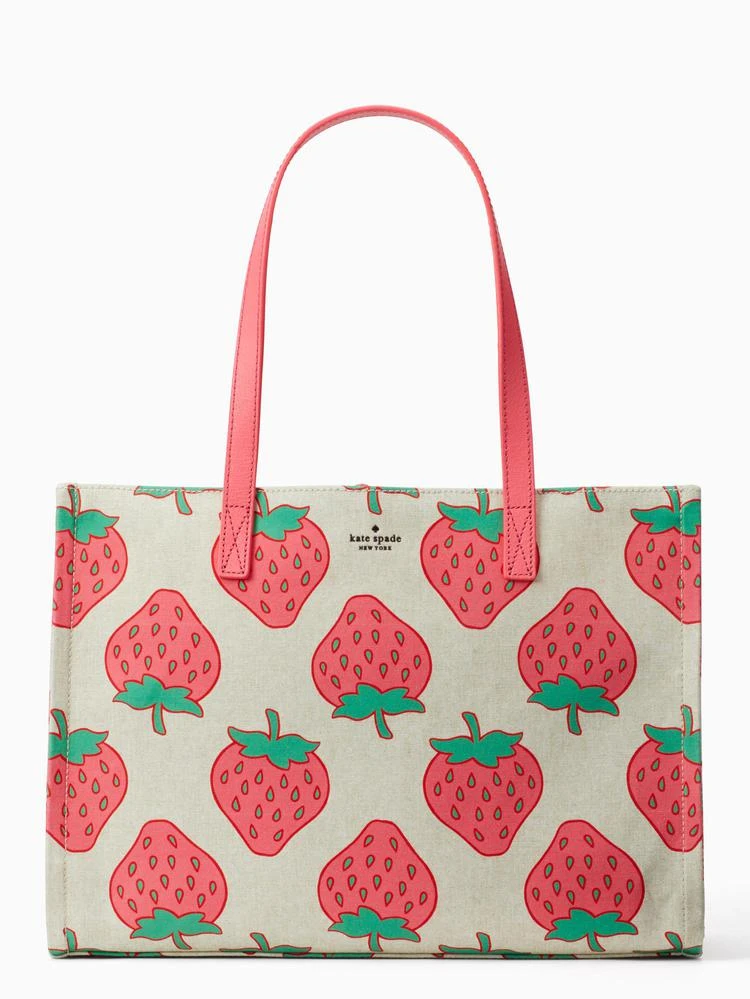 商品Kate Spade|picnic perfect strawberry canvas mega sam,价格¥1459,第1张图片