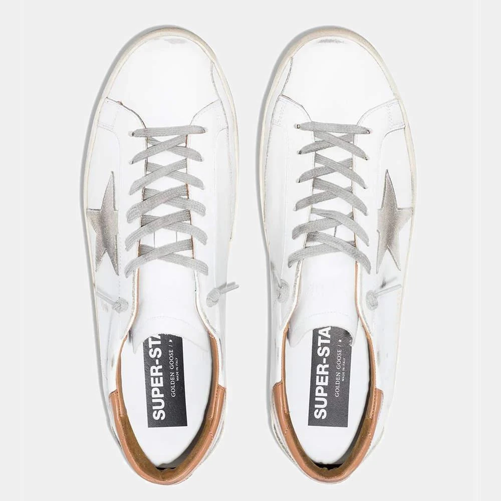 商品Golden Goose|Golden Goose White Super Star Low-Top Sneakers Size EU 43,价格¥2896,第2张图片详细描述