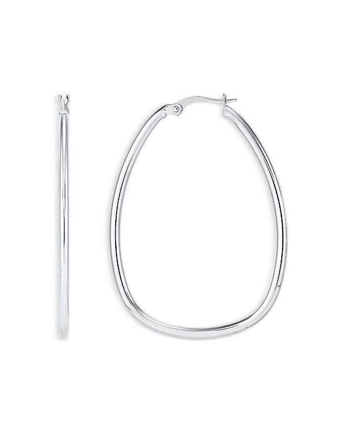 商品Alberto Amati|14K White Gold Polished Pear Shape Large Hoop Earrings,价格¥3751,第1张图片