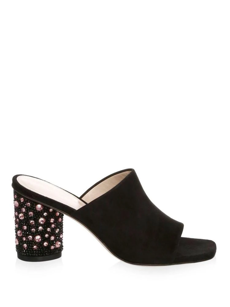 商品Stuart Weitzman|Stuart Weitzman - Glitsy Suede Mules,价格¥1793,第5张图片详细描述