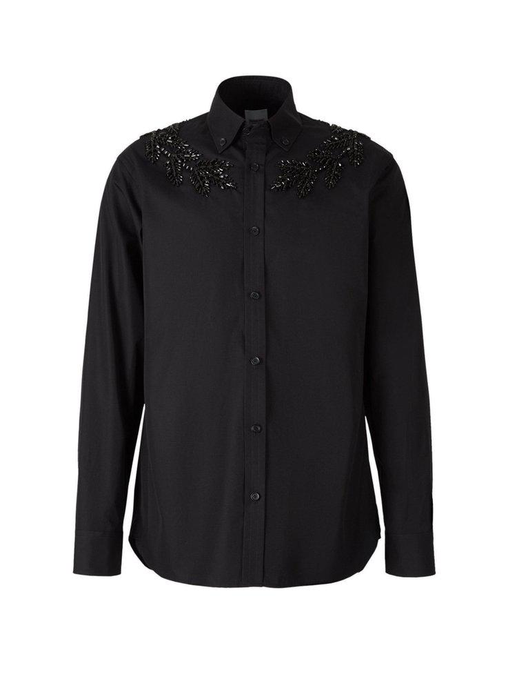 Burberry Embellished Long-Sleeved Shirt商品第1张图片规格展示