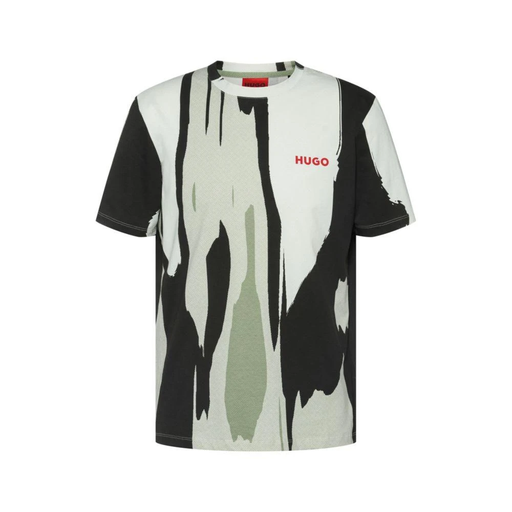 商品Hugo Boss|Cotton-jersey T-shirt with all-over pattern,价格¥389,第1张图片