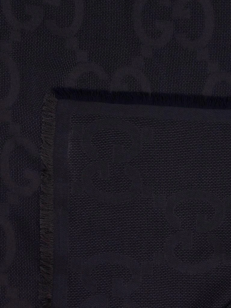 商品Gucci|Gucci Allover Monogram Jacquard Scarf,价格¥2230,第2张图片详细描述