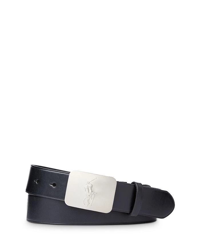 商品Ralph Lauren|Pony Plaque Leather Belt,价格¥521,第1张图片