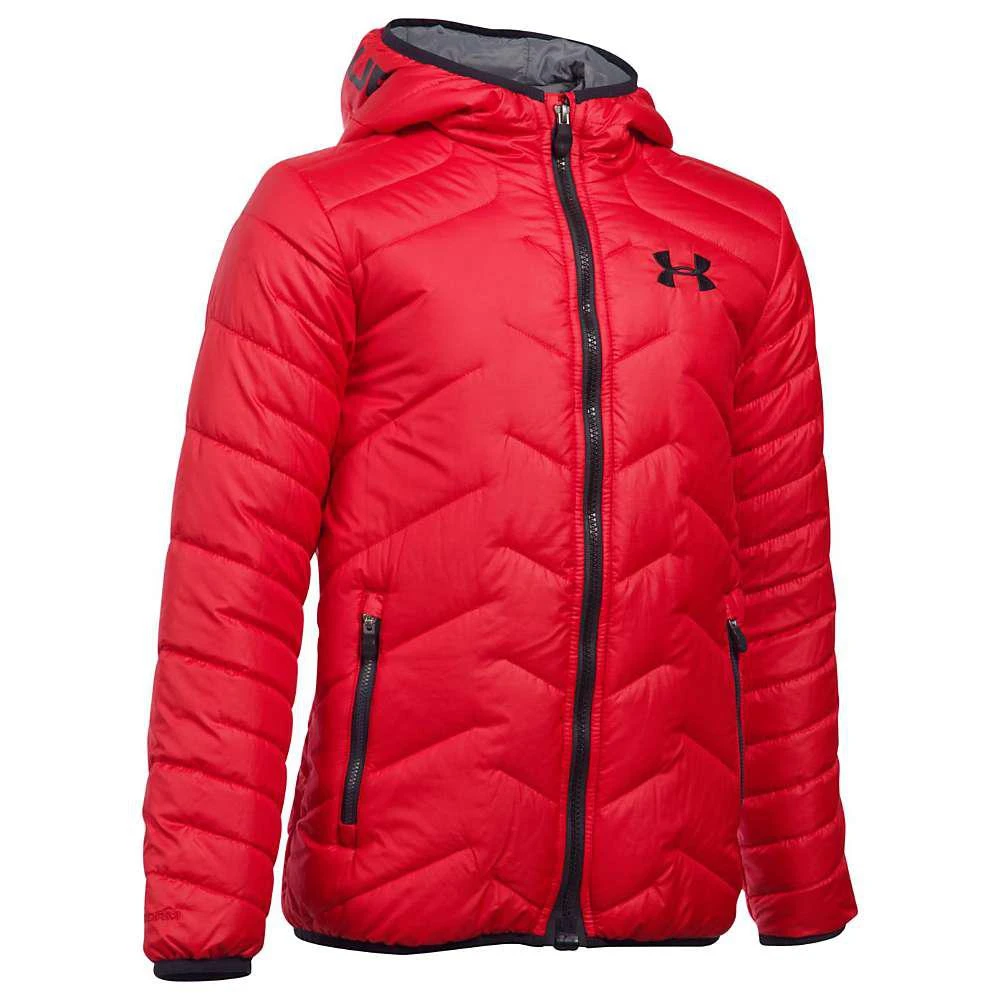 商品Under Armour|Under Armour Boys' UA ColdGear Reactor Hooded Jacket,价格¥830,第1张图片
